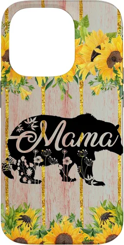 Vista 17 de Mama Bear Rustic Woodgrain Sunflower Farmhouse Country Mama Case for iPhone 17