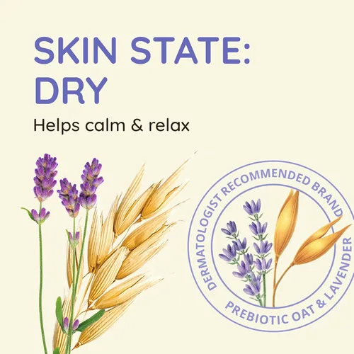 Vista 5 de Aveeno - Loción corporal hidratante para aliviar el estrés con aroma a lavanda, avena natural para calmar y relajar, loción diaria sin grasa