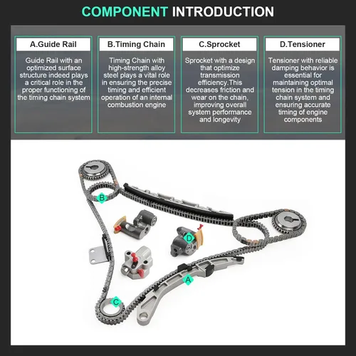 Vista 4 de Kit de cadena de distribución para 2003-2005 para Infiniti FX35, 2003-2005 para Infiniti G35, 2003-2006 para Nissan 350Z, 2002-2003 para Nissan