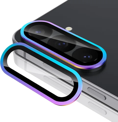 Vista 151 de Casetego Protector de lente de cámara para Galaxy Z Fold 8, [Diseño de purpurina mejorado], [Fuerte adherencia], lente de vidrio templado 9H negro