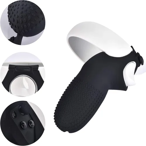 Vista 5 de XIAOGE Accesorios de control para Oculus Quest 2 con combo de cubierta facial accesorio de auriculares VR a prueba de sudor y anticolisión