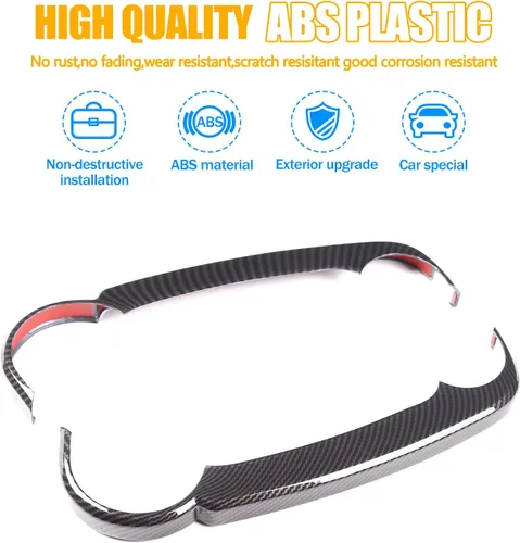 Vista 4 de Tira lateral de navegación de consola central de ABS para automóvil para Toyota FJ Cruiser 2007-2021, cubierta de tira decorativa lateral