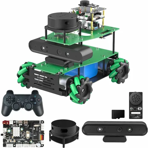 Vista 22 de Yahboom Robot AI Python Programa ROS2 Robot con RPi 5 8GB Powered Robot Educativo AI Módulo de voz Mapeo Navegación 360° Movimiento
