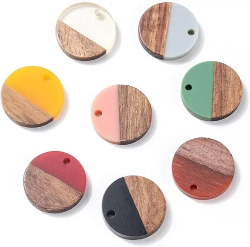 Vista 41 de Mega Pet Colgante de resina y madera de nogal para hacer joyas de bricolaje