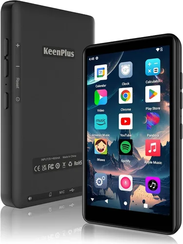 Vista 10 de Reproductor MP3 inteligente de 80 GB con Bluetooth y WiFi, pantalla táctil KeenPlus MP4 de 4.0 pulgadas y Android 13 compatible con las últimas