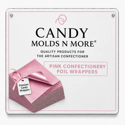 Vista 3 de Envolturas de papel de confitería rosa de 3 x 3 pulgadas, 125 hojas