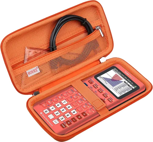 Vista 13 de BOVKE Estuche Duro de Viaje para Calculadora Gráfica Texas Instruments TI-84 Plus CE/TI-84 Plus/TI-83 Plus CE/TI-83 Plus/Casio fx-9750GIII, Bolsillo