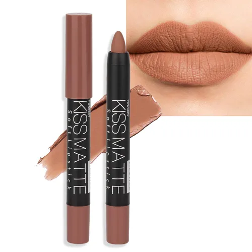 Vista 29 de BINGBRUSH Lápiz labial mate de larga duración, tinte de delineador de 01