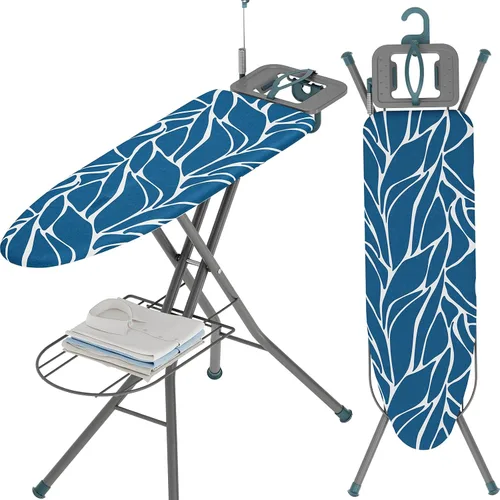 Vista 13 de APEXCHASER Tabla de Planchar de Tamaño Completo, Conjunto de Tabla de Planchar y Plancha con Altura Ajustable, Tablas de Planchar Plegables