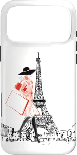 Vista 22 de Vintage Paris Woman - Funda de la Torre Eiffel para iPhone 17