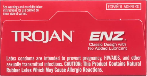 Vista 8 de Trojan ENZ - Preservativos de látex natural no lubricados, 12