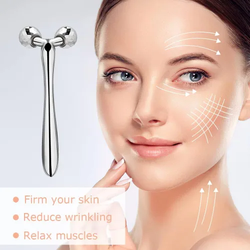 Vista 2 de Rodillo facial para ojos, rodillo facial masajeador facial y corporal para el cuidado de la piel, herramienta para el cuidado de la piel para cara
