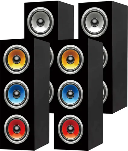 Vista 8 de 4 cajas de golosinas retro Boombox – Decoración de fiesta musical de los años 80 y 90, centro de mesa de neón Hip Hop de 17 x 6 x 6 pulgadas