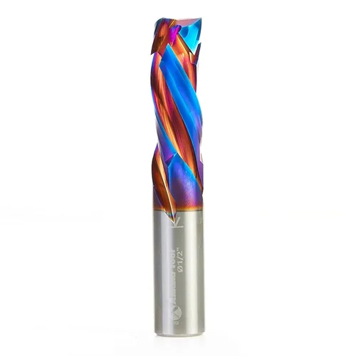 Vista 26 de Amana Tool Spektra Extreme Tool Life Recubierta - Broca de router en espiral de compresión CNC de carburo sólido recubierta, 46182-K, 1/2 D x 1 CH x