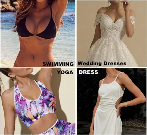 Vista 5 de Almohadillas adhesivas para brasier para mujer, copas push up transpirables para lencería y bikini con relleno extraíble