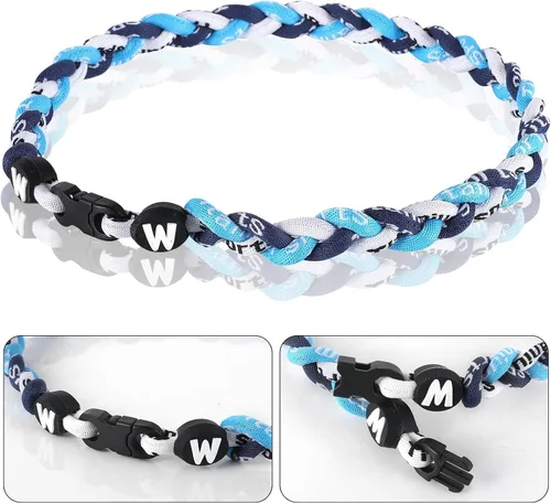 Vista 4 de Willtok Collar de béisbol prémium de 18 pulgadas con cuerda trenzada de nailon con diseño Tornado