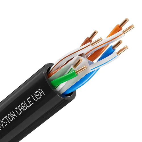 Vista 9 de Cable de Internet Ethernet Cat6e – 10 pies, 600 MHz 23AWG de alambre de cobre sólido desnudo apto para exteriores/interiores, sin extremos de 10