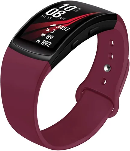 Vista 9 de Correas de repuesto de silicona suave para reloj inteligente Samsung Gear Fit 2 y Fit 2 Pro, grande, lavanda