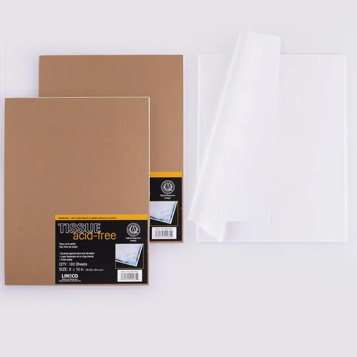 Vista 11 de Lineco Buffered papel intercalado sin ácidos, extiende la vida útil del papel, fotografías, textiles y artefactos. Uso para fotografías, blanco