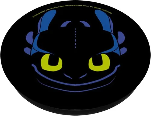 Vista 2 de DreamWorks Dragons Disfraz de Furia Nocturna sin dientes PopSockets Standard PopGrip