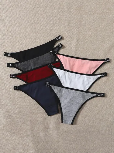 Vista 2 de MakeMeChic Paquete de 7 bragas con cinta para mujer, multipack