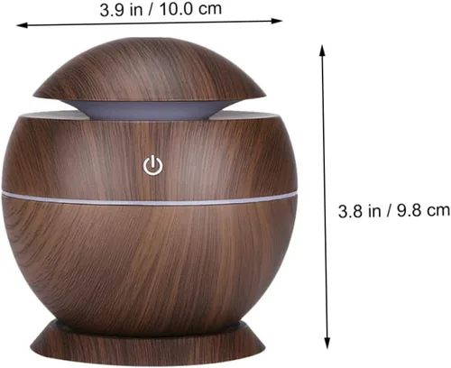 Vista 5 de Mini humidificador de aire USB difusor de aroma con acabado de grano humidificador portátil para oficina en casa y automóvil mejora la calidad