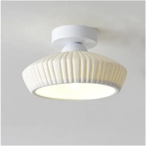Vista 7 de Lámpara de techo retro de estilo rústico con pantalla de cerámica, iluminación moderna cerca del techo para dormitorio, cocina, porche, pasillo
