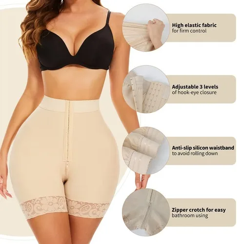 Vista 3 de SHAPERIN Faja - Pantalones cortos moldeadores para mujer, control de abdomen, pantalones cortos posparto, levantadores de glúteos, bragas