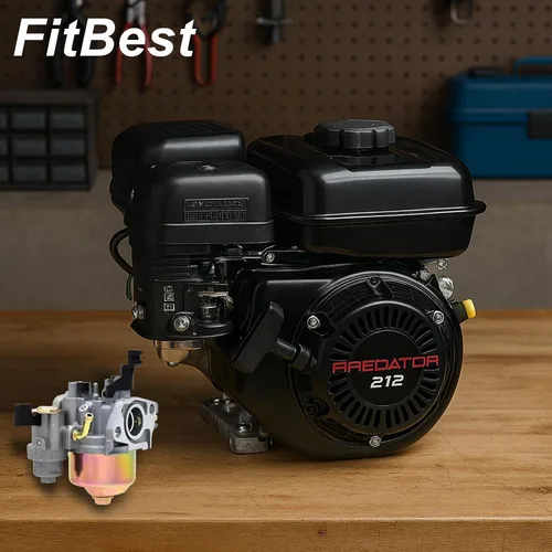 Vista 2 de FitBest, carburador con juntas para Harbor Freight Predator 6,5 HP 212 CC, motor Go Kart OHV