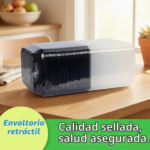 Vista 3 de Contenedores de preparación de comidas jumbo de 48 onzas, paquete de Compartimento profundo individual resistente a las fugas, polipropileno