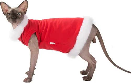 Vista 9 de Sphynx Cat - Sudadera con capucha gris oscuro, ropa para gatos desnudos y sin pelo (talla S)