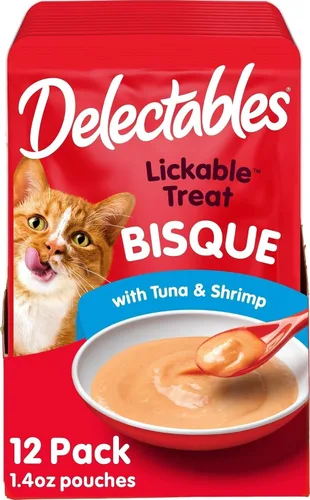 Vista 17 de Hartz Delectables - Golosinas húmedas para gatos, atún, 12 unidades - 3270011057