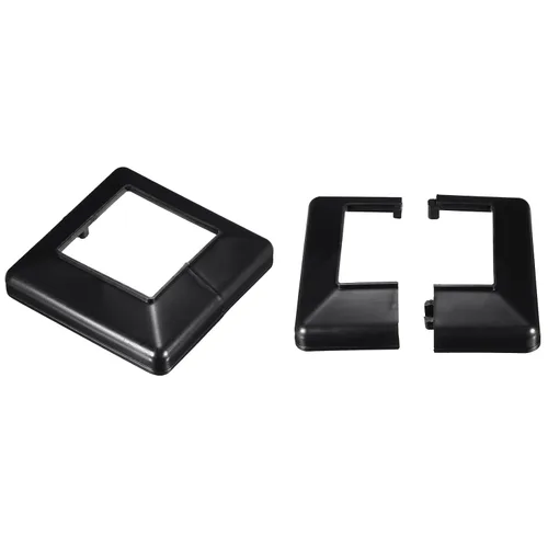 Vista 10 de uxcell Falda para poste, 4 piezas de 1.614 x 1.614 in/1.61 x 1.61 pulgadas, estilo dividido, cubierta de base de poste para valla, escalera