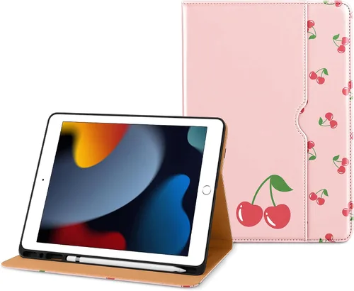 Vista 26 de DTTO Funda para iPad de 9ª/8ª/7ª Generación de 10.2 Pulgadas 2021/2020/2019, Funda de Soporte Folio Empresarial de Cuero Premium con Soporte