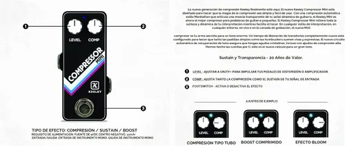 Vista 3 de Keeley Mini pedal de compresor electrónico