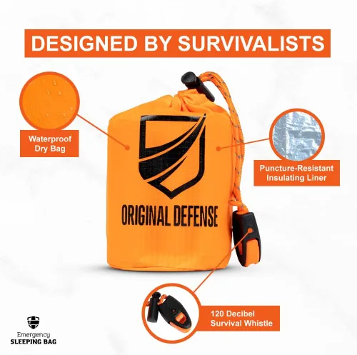 Vista 3 de Original Defense® Saco de dormir de emergencia