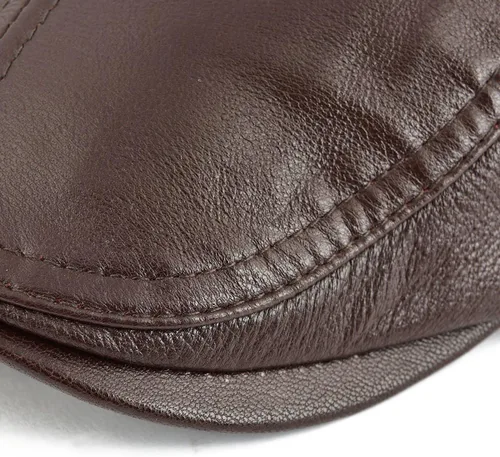 Vista 19 de VOBOOM Gorra de hiedra de cuero genuino ajustable para hombres y mujeres