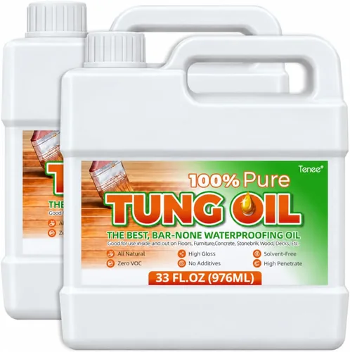 Vista 8 de Aceite de tung 100% puro para madera, acabado de madera seguro