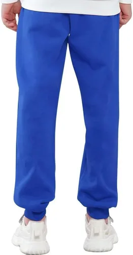 Vista 2 de JIAHONG Pantalones deportivos de forro polar para niños, pantalones deportivos suaves cepillados, pantalones casuales lisos para niños o niñas de 3