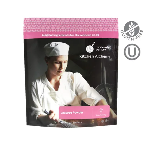 Vista 2 de Polvo puro de lactosa sin gluten OU lácteos certificado Kosher - 1kg/2.2lbs/36oz.