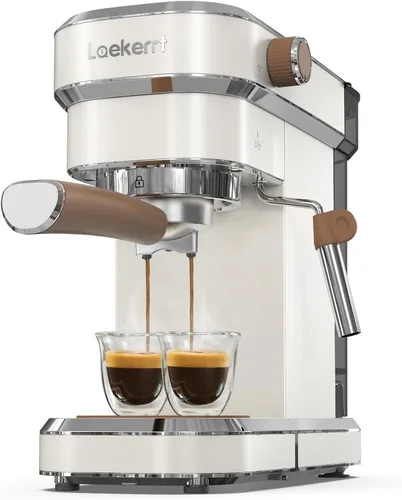 Vista 10 de Laekerrt Máquina de Espresso de 20 Bar Fabricante de Espresso CMEP01 con Espumador de Leche Varilla de Vapor, Máquina de Espresso Profesional