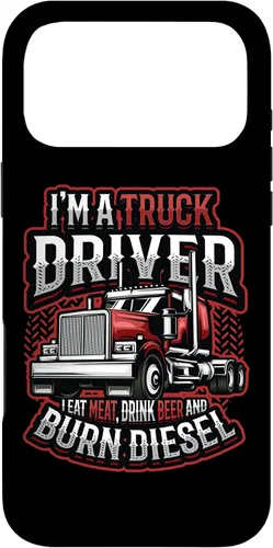Vista 22 de Truck Driver Eat Meat Drink Beer and Burn Diesel Semi Truck Case for iPhone 17