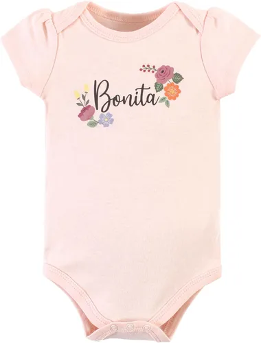 Vista 345 de Hudson Baby baby-girls Cotton Bodysuits 3-pack