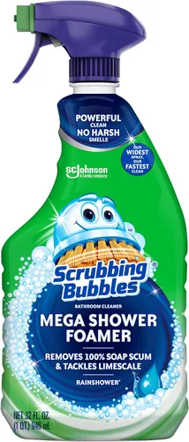 Vista 5 de Scrubbing Bubbles Paquete de limpieza de inodoro con tabletas de limpieza continua y Mega Spray Espumador de Ducha