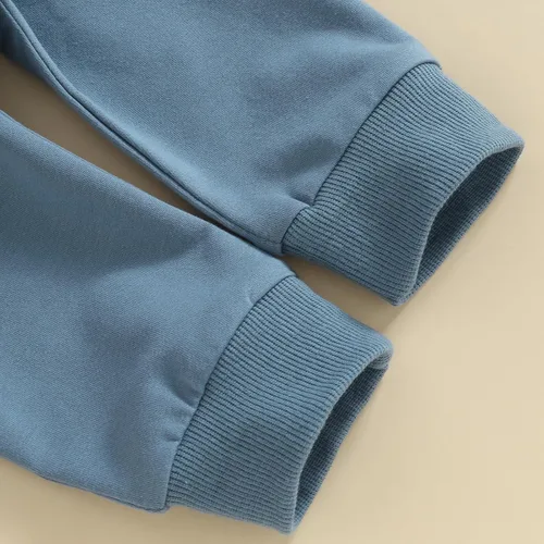 Vista 64 de Conjunto de sudadera de manga larga con cuello redondo y pantalones deportivos para bebés, ropa de invierno para bebé