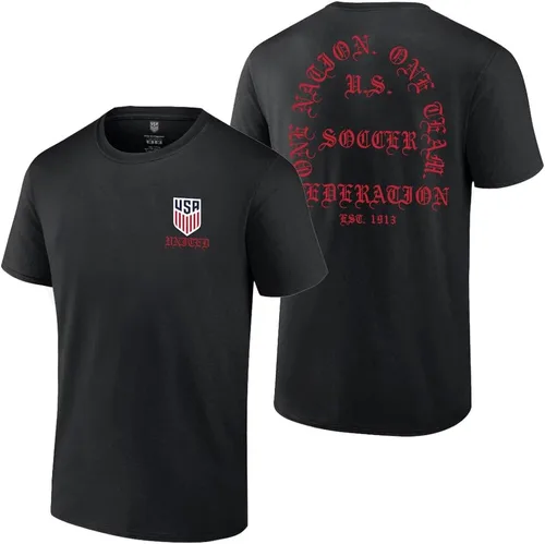 Vista 12 de Icon Sports Camiseta de algodón con licencia oficial de la Federación de Fútbol de Estados Unidos, unisex