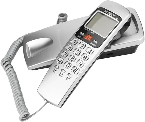 Vista 8 de Hakeeta Moda/DTMF Teléfono fijo con cable estándar con identificación de llamadas, función de devolución de llamada de soporte y función