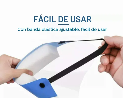 Vista 5 de Dearskin 2 protectores faciales reutilizables, protector facial de seguridad de plástico, ajustable, transparente, de cara completa