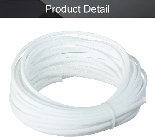 Vista 4 de Othmro Funda de cable trenzado expandible PET de 32.8 pies, protector de cable flexible de 3/16 pulgadas, funda de organización de cables