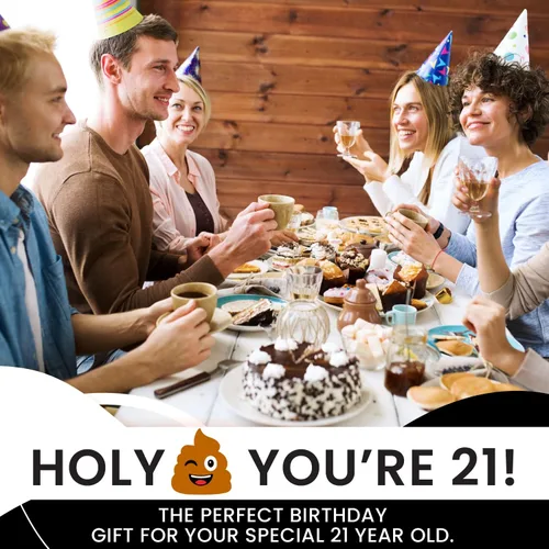 Vista 4 de Papel higiénico para decoración de cumpleaños número 21 para hombres y mujeres, diseño divertido, gran regalo divertido de broma, ecológico, ultra